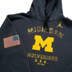 Nike Jordan Michigan Wolverines Salute To Service Size XL Mens Black Hoodie NCAA